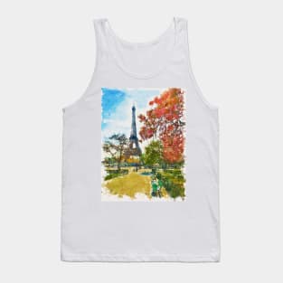 The Eiffel Tower Park View Tank Top